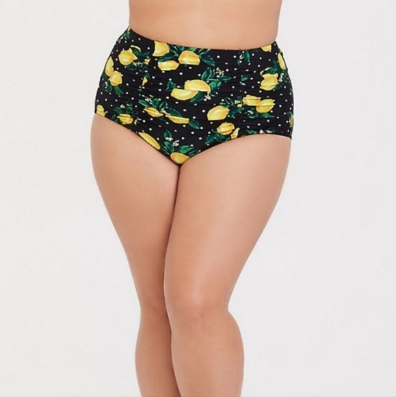 Torrid Lemon Dot Bikini Bottoms NEW! 3X - Picture 1 of 6